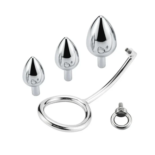 Cock DiscreetChoice 4663 with Anal Set Hook Steel Ring Stainless 0630
